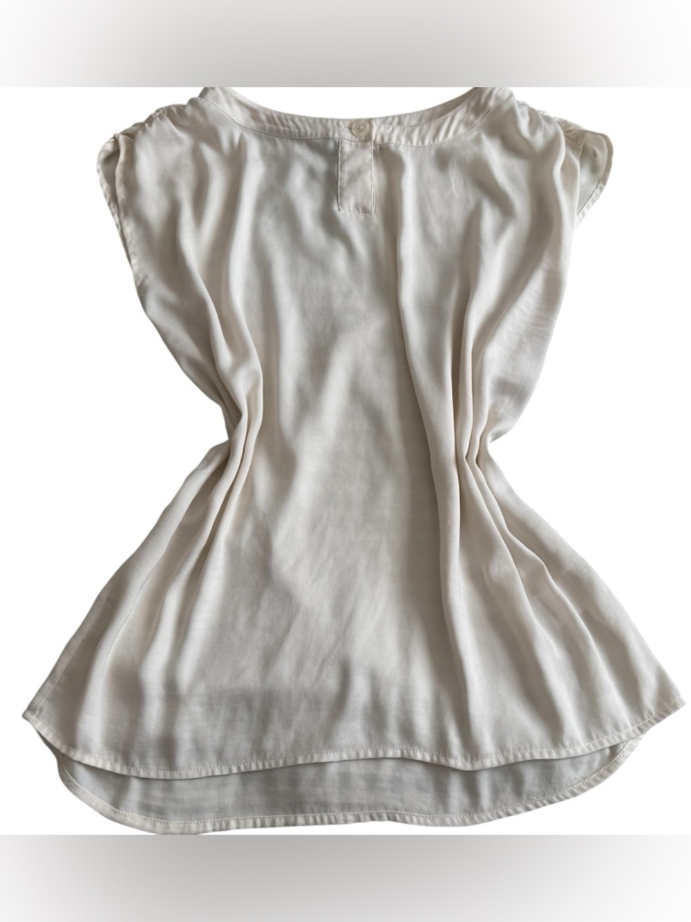 Modcloth Cream Cap-Sleeve Blouse